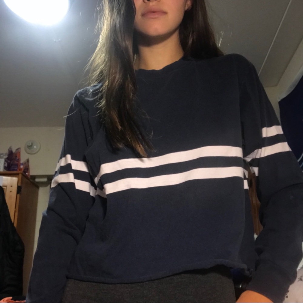 brandy navy sweatshirt top